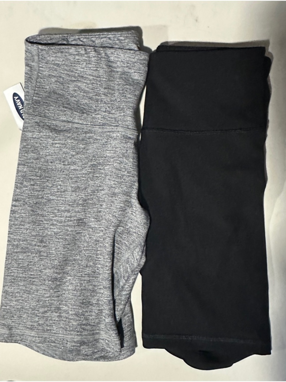 Old Navy High Waister Power Press Bike Shorts Size Small 2 Pack 8 inch Inseam